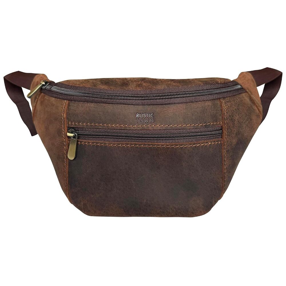 Leather Waist Pack for Men & Women - Full Grain Leather Fanny Bag, Adjustable